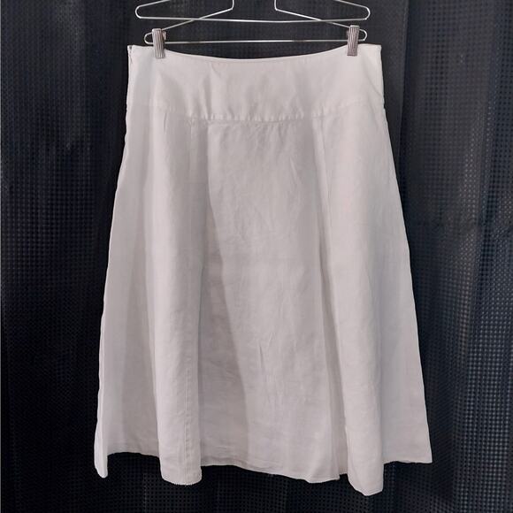 STYLE & CO.! PURE, FRESH WHITE LINEN! LIGHTWEIGHT WIDE WAISTBAND SKIRT! SZ 14 - Picture 5 of 7